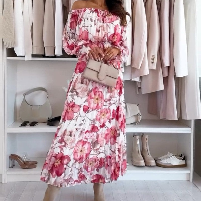 Two Piece Ruched Top & V Shape Cut Waist Maxi Skirt Set