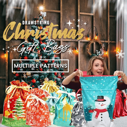 Premium Christmas Drawstring Gift Bag