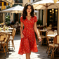 😍2026 NEW SALE-50% OFF🌿Women's V-Neck Floral Print Dress with Twist Waist
