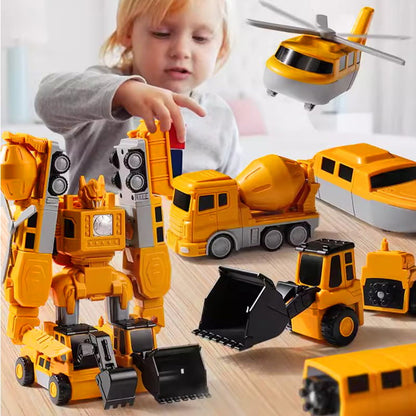 🔥Black Friday Mega Deal – 60% off🔥Magnetic Transform Engineering Car Assembled Toys