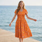 😍2026 NEW SALE-50% OFF🌿Women's V-Neck Floral Print Dress with Twist Waist