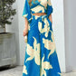 Fashion Print V-Neck Long Sleeve Top & Wide Leg Pants Two-Piece Set
