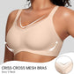 🎉Women's Wireless V-Neck Crossover Mesh Seamless Push-Up Bra