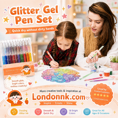 🔥LAST DAY SALE ONLY ￡8.99!!✨50K+ SOLD!🎁Glitter Gel Pen Set