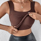 🏆 Last Day Special Price £8.99 ! 💐 Women’s U-Neck Tank Tops with Built-In Bra