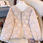 Women's Winter Button Down Quilted Jacket