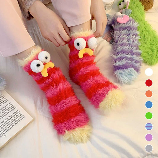 [cute  troublemaker😈] Coral Velvet Thermal Floor Socks
