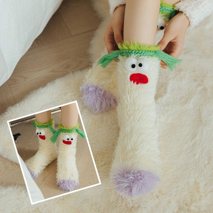 [cute  troublemaker😈] Coral Velvet Thermal Floor Socks