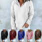 Women's Casual Long Sleeve Half-Zip Hooded Sweatshirt