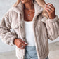 Women's Striped Fluffy Jacket