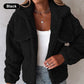 Women's Striped Fluffy Jacket