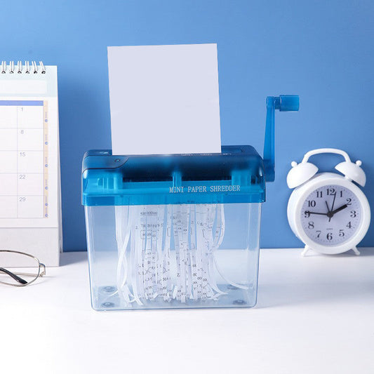 Mini Hand Crank Paper Document Shredder