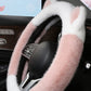 ⏰Universal Non-slip Soft Cute Cat Ears Plush Steering Wheel Cover🐼😽