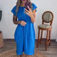 💕Women’s T-Shirt Midi Dress with Pockets