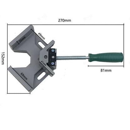 Robust and durable right angle clamp at 90°