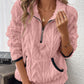 🔥LAST DAY SALE 60% OFF!!💥Only £17.99!!Half-Zip Fuzzy Sweatshirt 🍂 | Cloud-Soft + Roomy Pockets – Comfy Daily/Lounge
