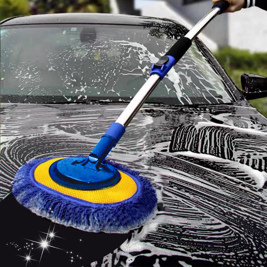 🚗 50% OFF NOW! 🧽 Durable Aluminum Long Handle Telescopic Car Wash Mop – Soft Microfiber, Scratch-Free & Adjustable Length ✨