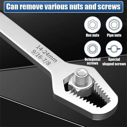 Multi-Function Self-Adjusting Dual Head Wrench
