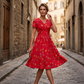 😍2026 NEW SALE-50% OFF🌿Women's V-Neck Floral Print Dress with Twist Waist