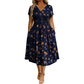 😍2026 NEW SALE-50% OFF🌿Women's V-Neck Floral Print Dress with Twist Waist